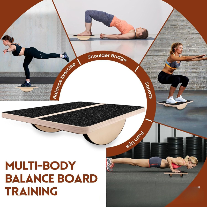 2-in-1 Wooden Tilt Balance Boa - Balance Board Fitness recension och pris