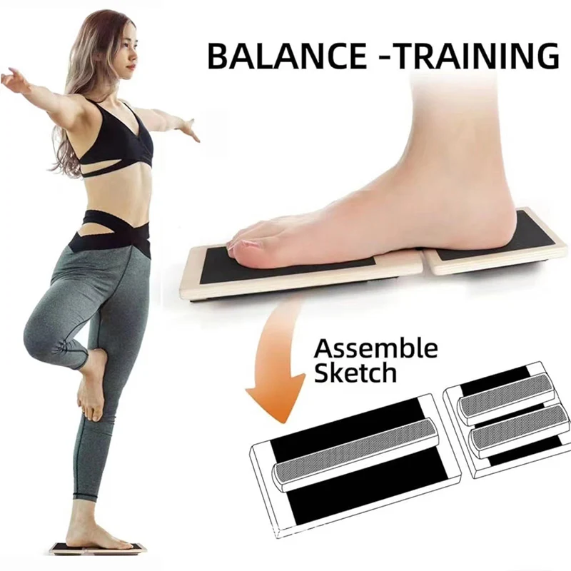 Wooden Single Foot Trainer Bal - Balance Board Fitness recension och pris