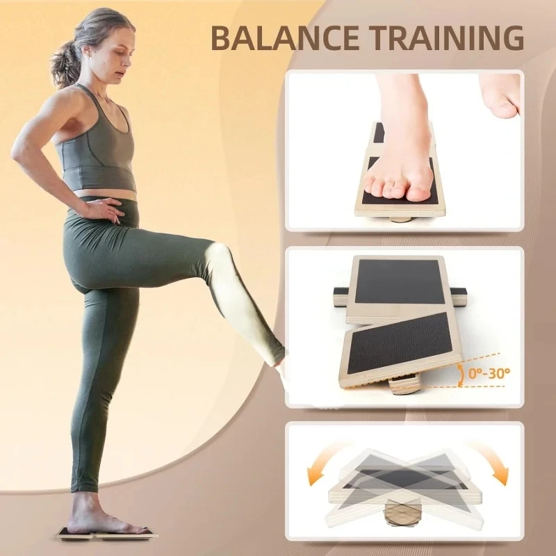 Wooden Single Foot Trainer Bal - Balance Board Fitness recension och pris