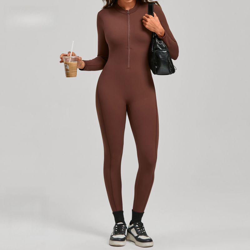 Zippered Long Sleeve Nude Feel - Yoga Fitness Outfit recension och pris