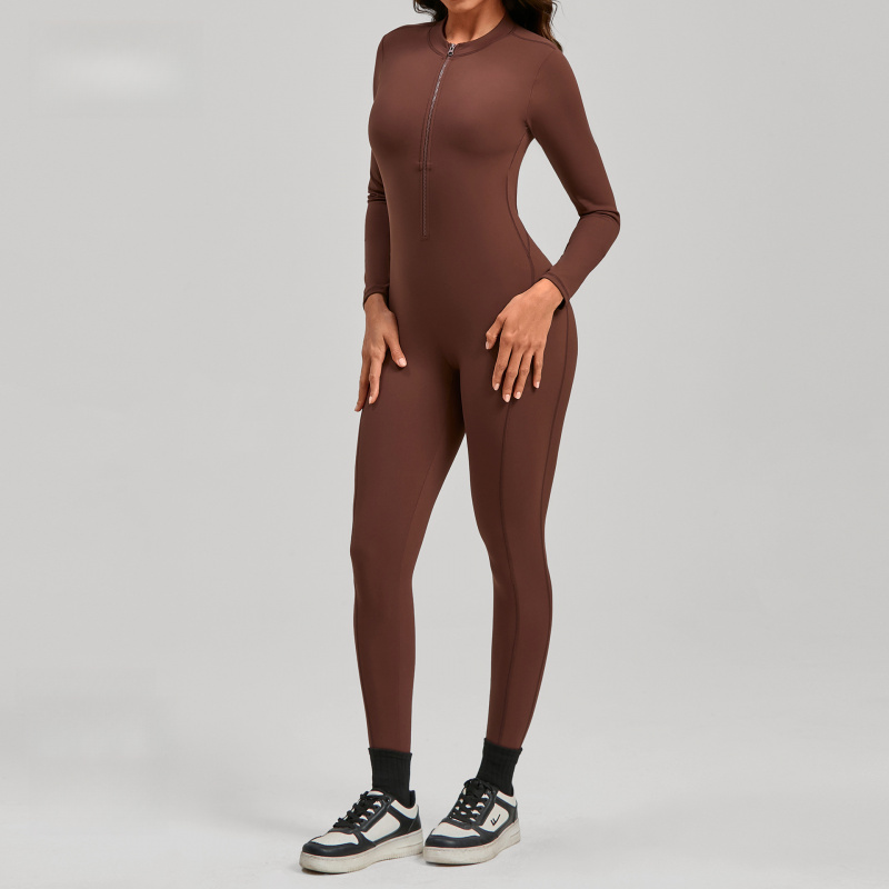 Zippered Long Sleeve Nude Feel - Yoga Fitness Outfit recension och pris